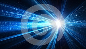 Generated image Binary Code Background, Digital Abstract technology background, Cyber abstract background