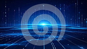 Generated image Binary Code Background, Digital Abstract technology background, Cyber abstract background