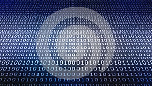 Binary Code Background, Digital Abstract technology background.Internet Big data Concept