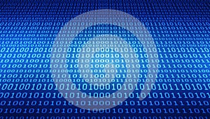 Binary Code Background, Digital Abstract technology background.Internet Big data Concept