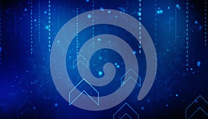 Internet Big data Concept Binary Code Background, Digital Abstract technology background