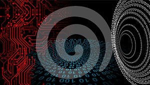 Binary Code Background, Digital Abstract technology background. Java, coding.