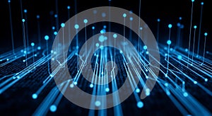 Binary Code Background Digital Abstract Technology Stock Image