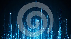 Binary Code Background Digital Abstract Technology Stock Image