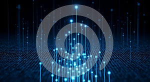 Binary Code Background Digital Abstract Technology Stock Image