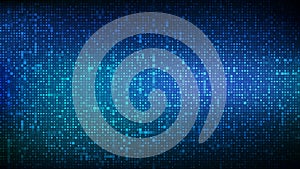 Binary code background. Digital binary data and streaming digital code background. Abstract futuristic cyberspace. Matrix