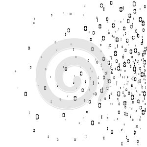 Binary code background. Digital data stream encoding. Matrix. Vector illustration isolated on white background