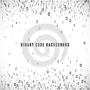 Binary code background. Digital data stream. Matrix. Vector illustration