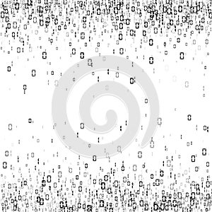 Binary code background. Digital data stream. Matrix. Vector illustration isolated on white background