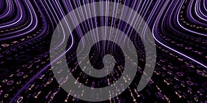 Binary code background hacker binary data computer hacking Technology of digital binary information screen 3d illustration