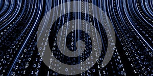 Binary code background hacker binary data computer hacking Technology of digital binary information screen 3d illustration
