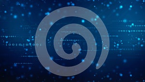 Binary Code Background, Internet Data, Big data communication background binary code format in technology background.