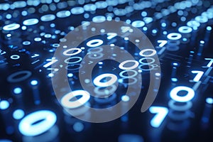Binary Code Background Numbers, Data, Technology, Security, Programming, and Data Analysis Concepts