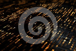 Binary code background. Programming and coding concept. Ai Generative