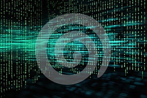 Binary code background. Programming and coding concept. Ai Generative