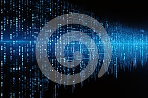 Binary code background. Programming and coding concept. Ai Generative