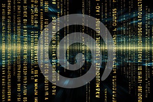 Binary code background. Programming and coding concept. Ai Generative