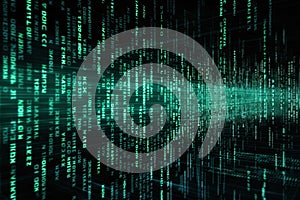 Binary code background. Programming and coding concept. Ai Generative