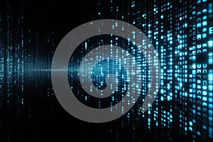 Binary code background. Programming and coding concept. Ai Generative