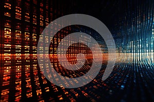 Binary code background. Programming and coding concept. Ai Generative