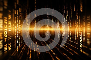 Binary code background. Programming and coding concept. Ai Generative