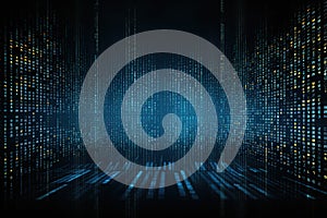 Binary code background. Programming and coding concept. Ai Generative