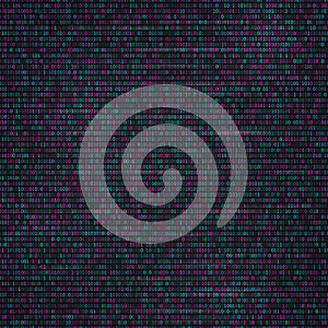Binary code background. Programming code. Dark net or big data theme. Digital web technology.Bright neon colors matrix backdrop