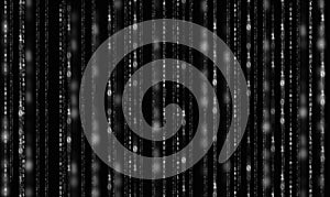 Binary Code backgrounds, a sequence of zero and one number on a black and white background. Numbers of the computer matrix. The