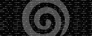 Binary Code backgrounds, a sequence of zero and one, white numbers, on a black background. Numbers of the computer matrix. The