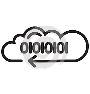 Binary code, binary line isolated icon can be easily modified and edit