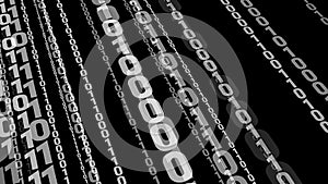 Binary code on black exploring abstract world of binary numbers and computer code for cyber security and data analysis in digital