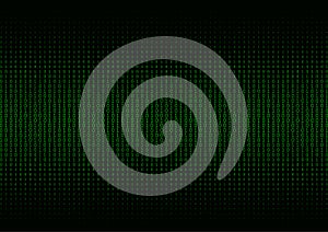 Binary code black and green background.