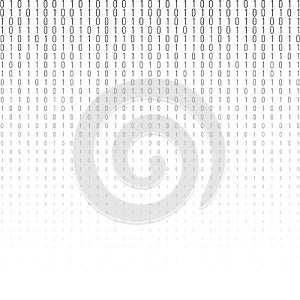 Binary code black and white background