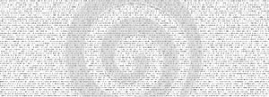 Binary code black and white background with two binary digits, 0 and 1 on a white background. Algorithm Binary Data Code,