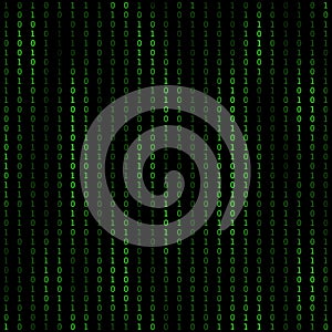 Binary code blockchain. Technology algorithm in decryption and encryption.