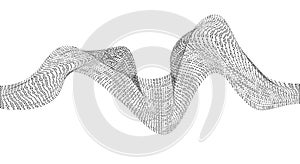 Binary code chaos wave. Digital technology. Data Sorting. Artificial intelligence.Big data.Smart system.