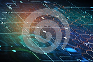 Binary code and circuit backdrop