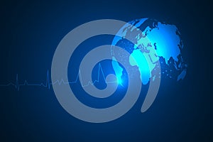 Binary code with circuit lines abstract innovation privacy background.