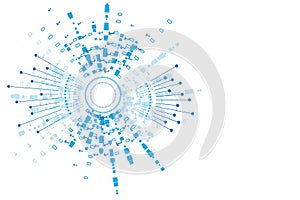 Binary code with circuit lines abstract innovation privacy background.