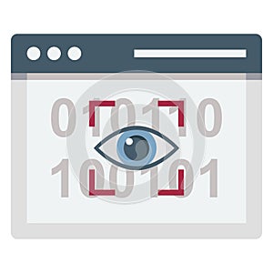 Binary code, coding Color Vector icon which can easily modify or edit