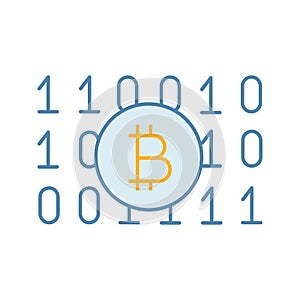 Binary code color icon