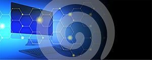 Binary Code computer Background, artificial intelligence Digital eye Abstract technology background. Java, coding.