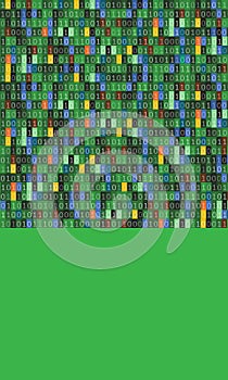 Binary code computer matrix background art design. Digits on screen. Abstract concept graphic data, technology, decryption,