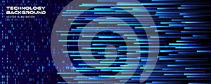 Binary code dark blue background. Vector Illustration. Digital Data Technology. 1 0 Machine Code. Random Binary Data Matrix Wide