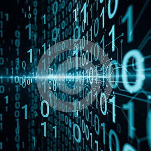 Binary Code Data Flow with Circuitry Overlay