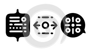 Binary Code and Data Flow, Digital Information and Cybernetics vector design Generative AI