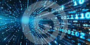 Digital Data Stream: Binary Code Abstract Background