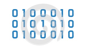 Binary Code Data Icon for Technology, vector design Generative AI