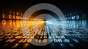 Binary Code Data Stream Abstract Technology Background