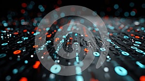 Binary Code Data Stream Digital Technology Abstract Background